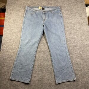 Fubu Classic Bootcut Jeans Women's 18 Blue Denim Stretch High Rise Zip Fly 40X32